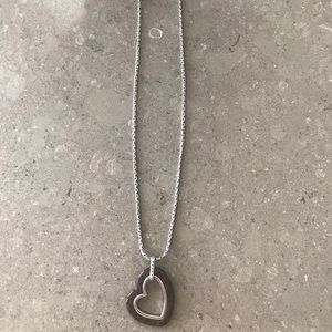 Brighton necklace, reversible. Brown/black heart.